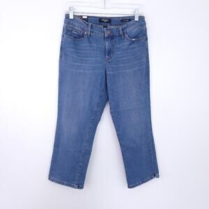 NEW Nine West Chrystie Capri Blue Jean Pants Size 4, Sit Below Natural Waist